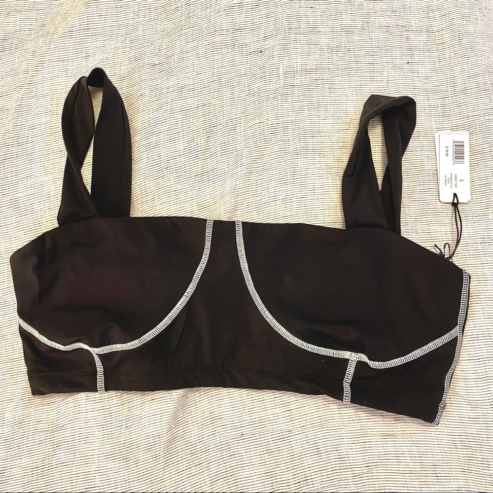 WEWOREWHAT Seamed Corset Crop Top